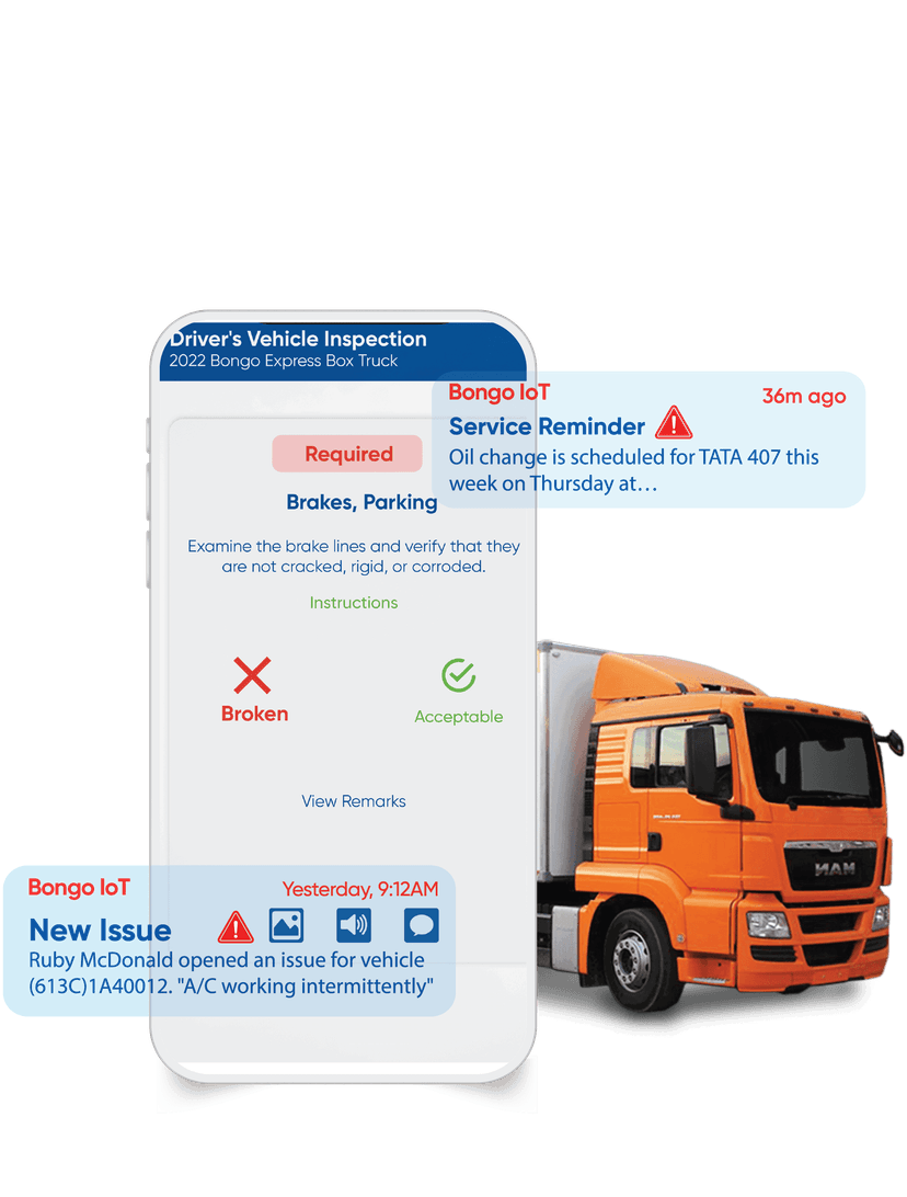 fleet management features - bongo iot